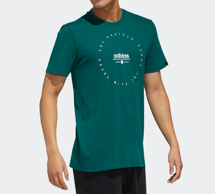 Men's adidas Clock Short Sleeve College Green T-Shirt FM6222