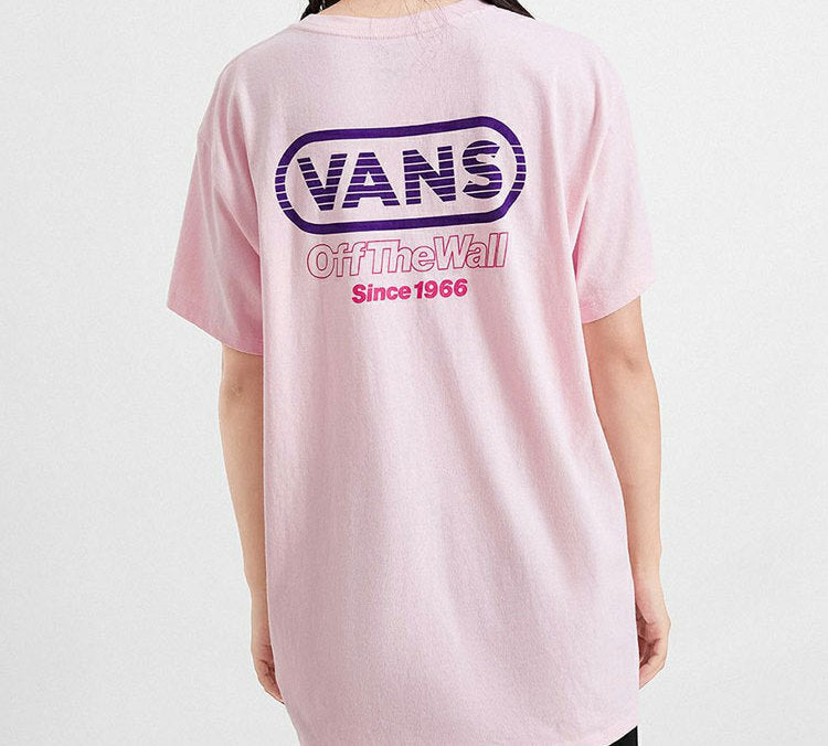 Vans SS20 Alphabet Printing Round Neck Short Sleeve Pink VN0A4BRNSYC