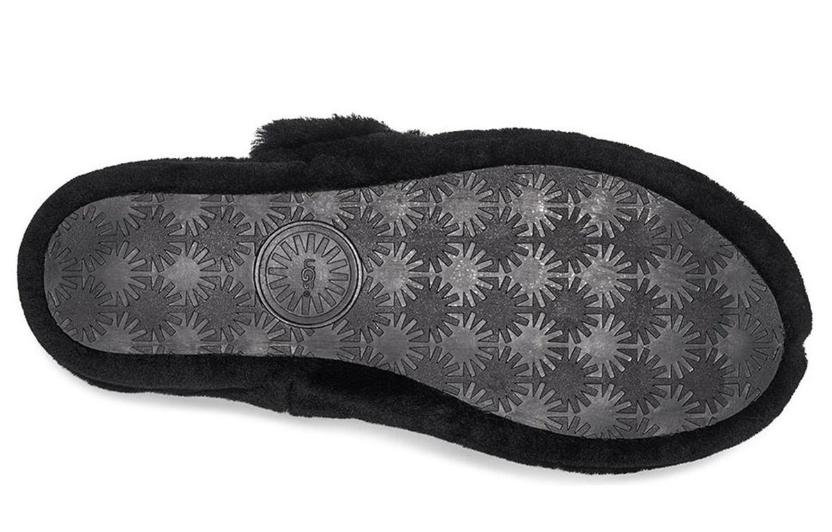 (WMNS) UGG Fuzz Yeah Black Sandals 1104662-BLK