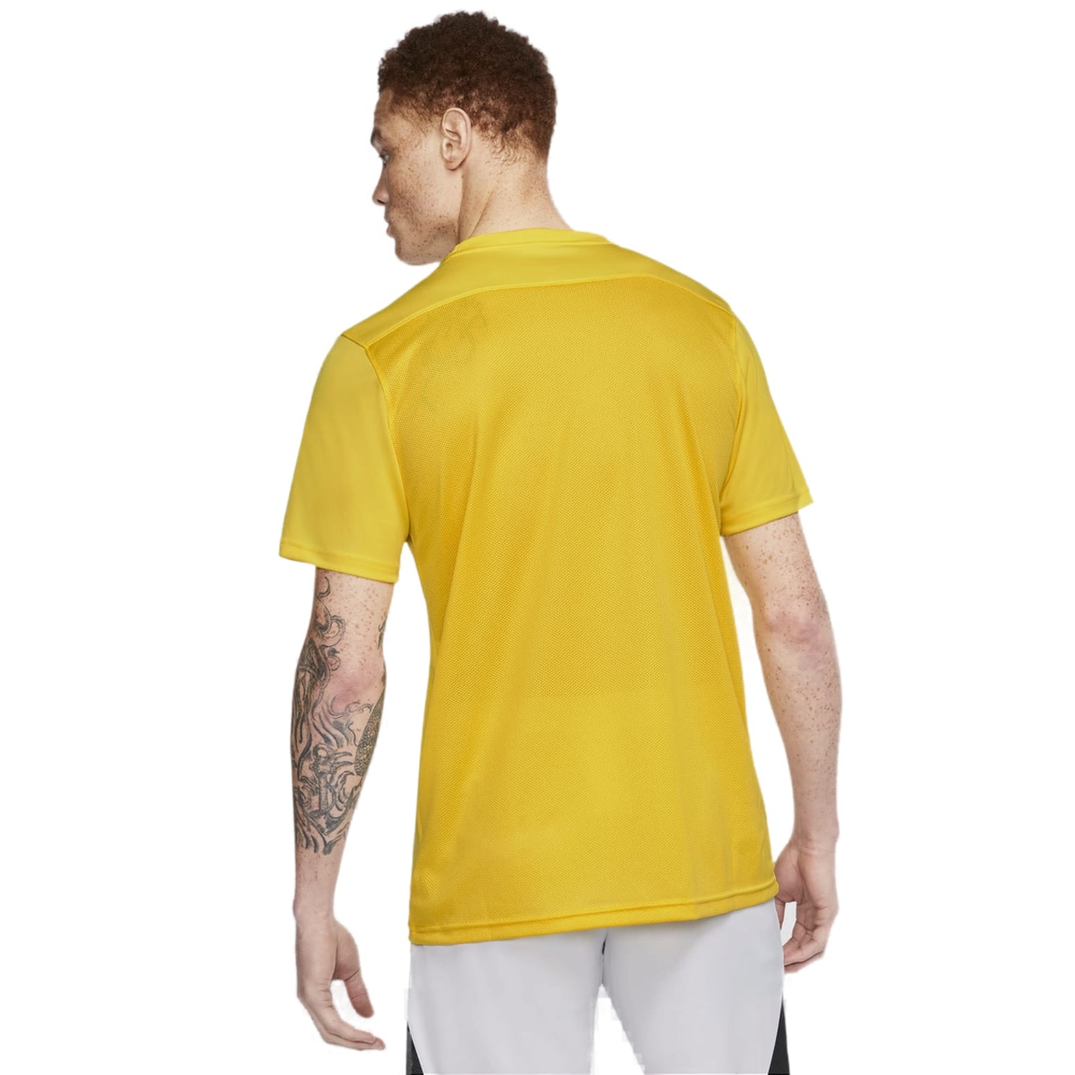 Men's Nike Dri-FIT Logo Printing Round Neck Pullover Short Sleeve Us Edition Yellow T-Shirt BV6708-719