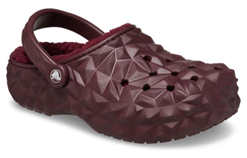 Crocs Lined Geometric Clogs 'Dark Cherry' 210069-6WD