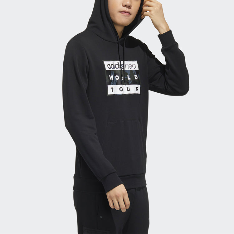 adidas neo M CS Camo HDY Printing Athleisure Casual Sports Black FU1038