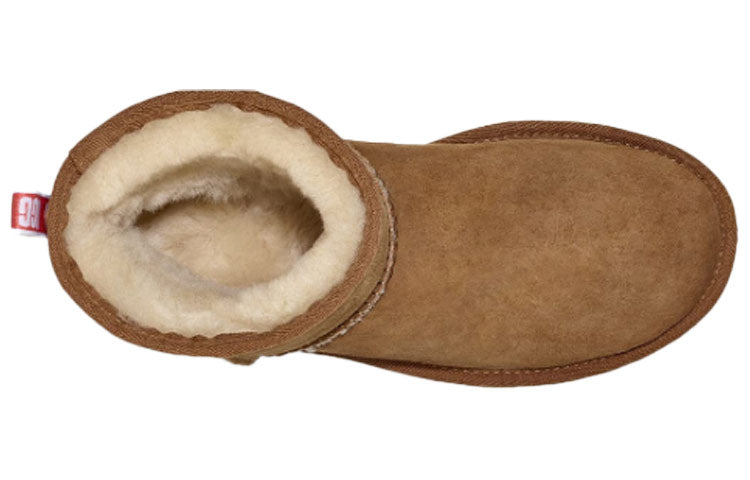 (WMNS) UGG Classic Mini II Graphic Logo Fleece Lined Brown 1110083-CNCRL