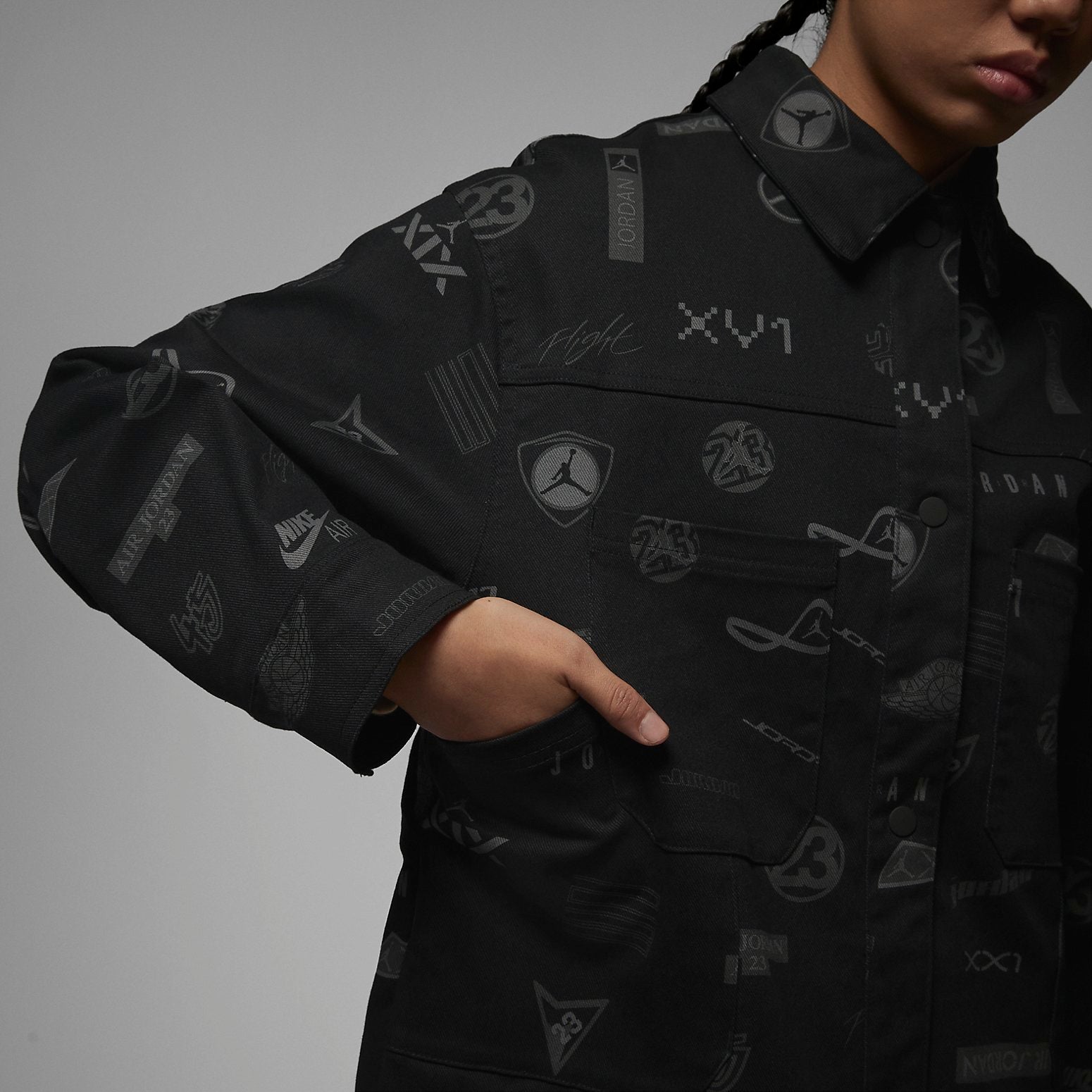 (WMNS) Air Jordan Trucker Jacket 'Black' DX0385-010