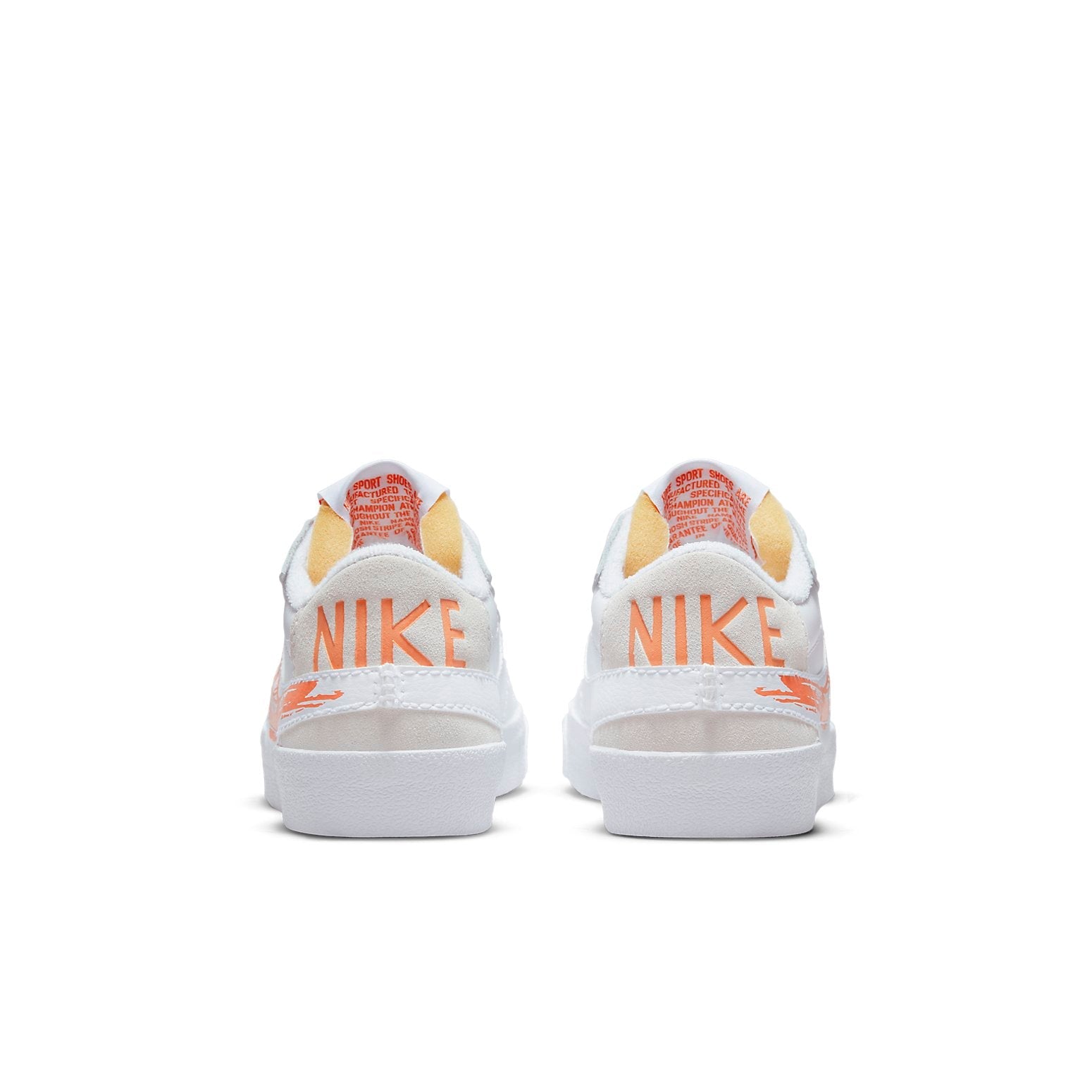 (WMNS) Nike Blazer Low Jumbo 'White Orange' DX2648-100