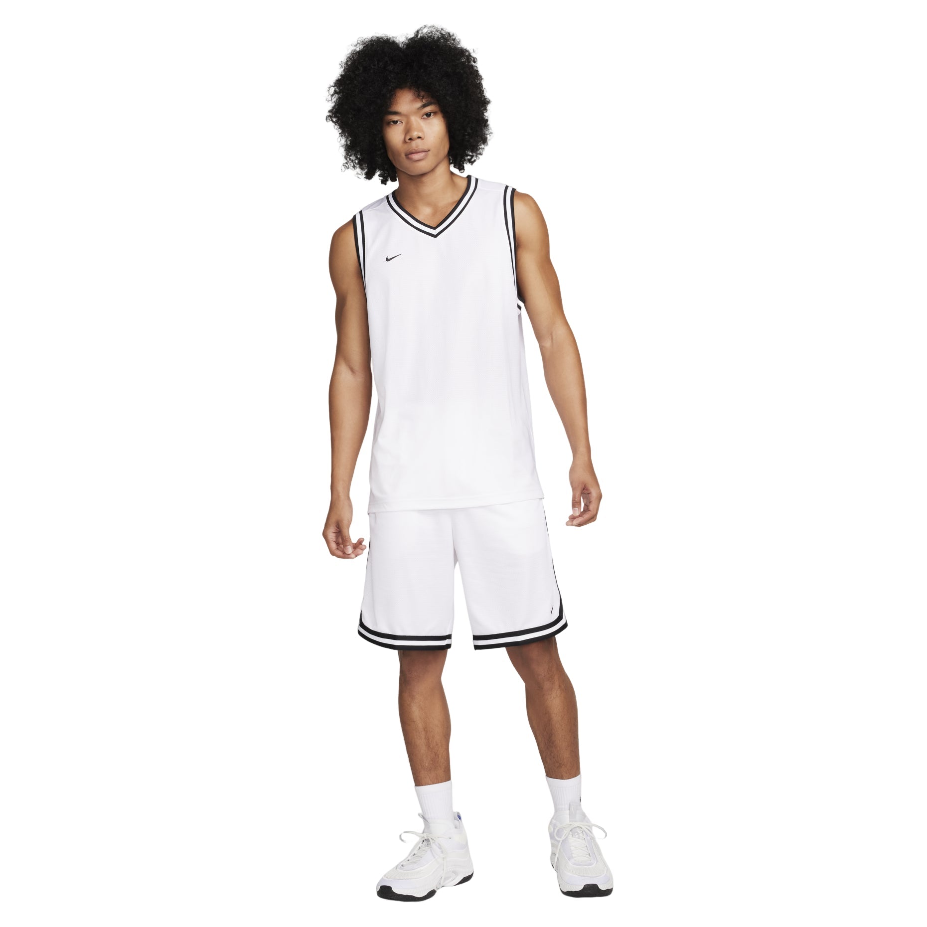 Nike DNA Basketball Jersey Asia Sizing 'White Black' FQ3708-100