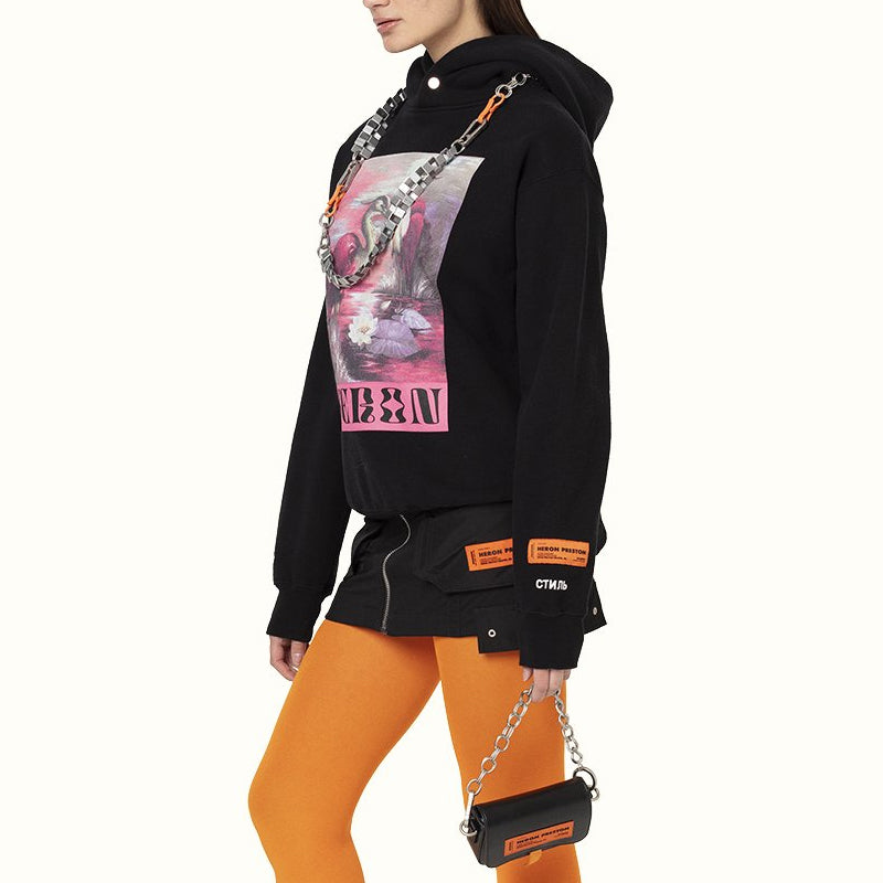 HERON PRESTON Unisex Heron Printing Sweatshirt Black HWBB016E20JER0011030