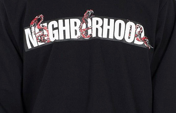 NEIGHBORHOOD Pattern Alphabet Logo Printing Long Sleeves Black 201PCNH-LT09-BK