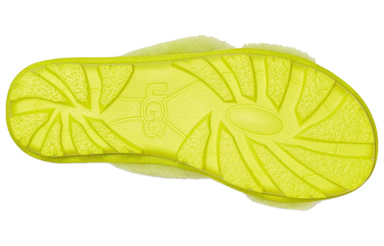 (WMNS) UGG Fuzzette Yellow Slippers 1107955-SLFR