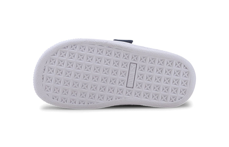 (TD) PUMA Basket Paper Plane Casual Board Shoes White/Blue/Orange 371188-02