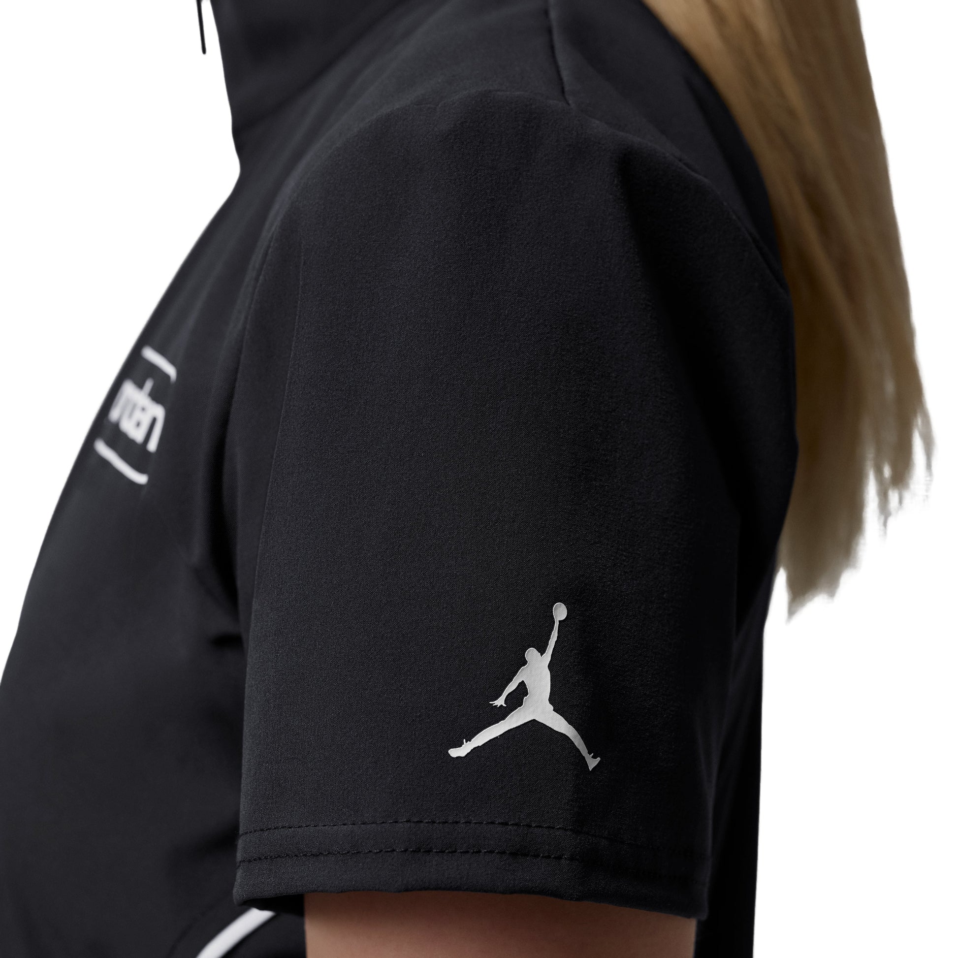 (WMNS) Jordan BRK Short Sleeve Full-Zip Graphic Top 'White Black' IF1375-010