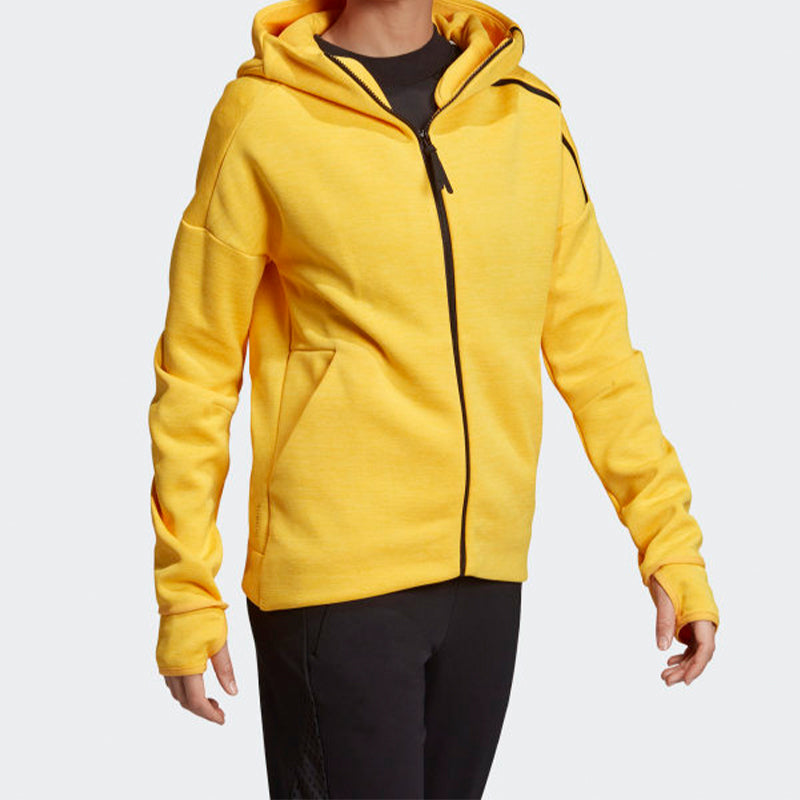 (WMNS) adidas Logo Printing Sports Windblocker Jacket Yellow EA0340