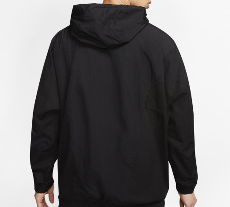 Air Jordan Sport DNA Half Zipper Woven Pullover Hooded Jacket Black CD5729-084