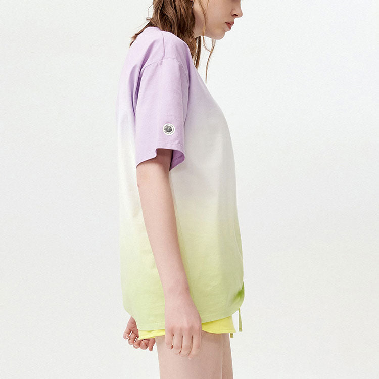 (WMNS) Fila Gradient Loose Drawstring Sports Short Sleeve Purple T11W121120F-VT