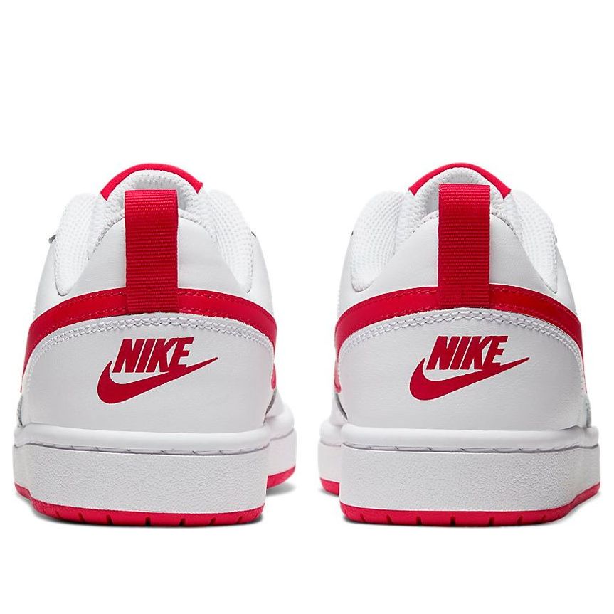 (GS) Nike Court Borough Low 2 'White University Red' BQ5448-103