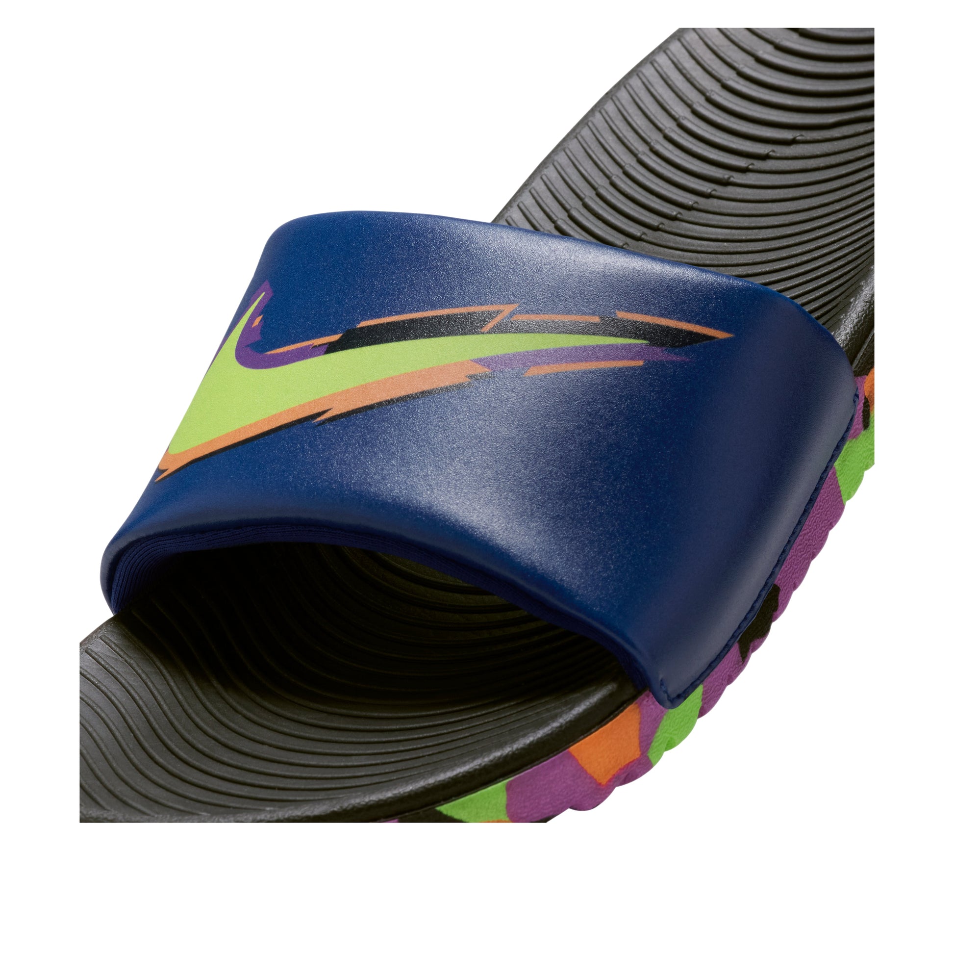 (GS) Nike Kawa Slide SE 'Black Blue Void Green Strike' IM5714-001