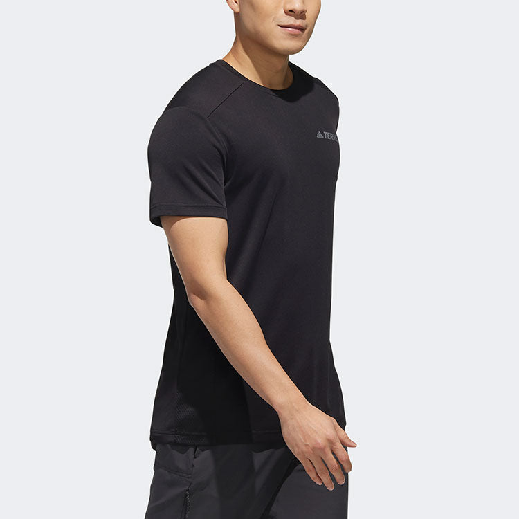 adidas Xplr Act Ss T Casual Sports Round Neck Pullover Short Sleeve Black DW4195