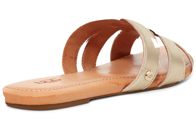 (WMNS) UGG Teague Brown Gold Color Slippers 'Brown Gold' 1119753-GLDM