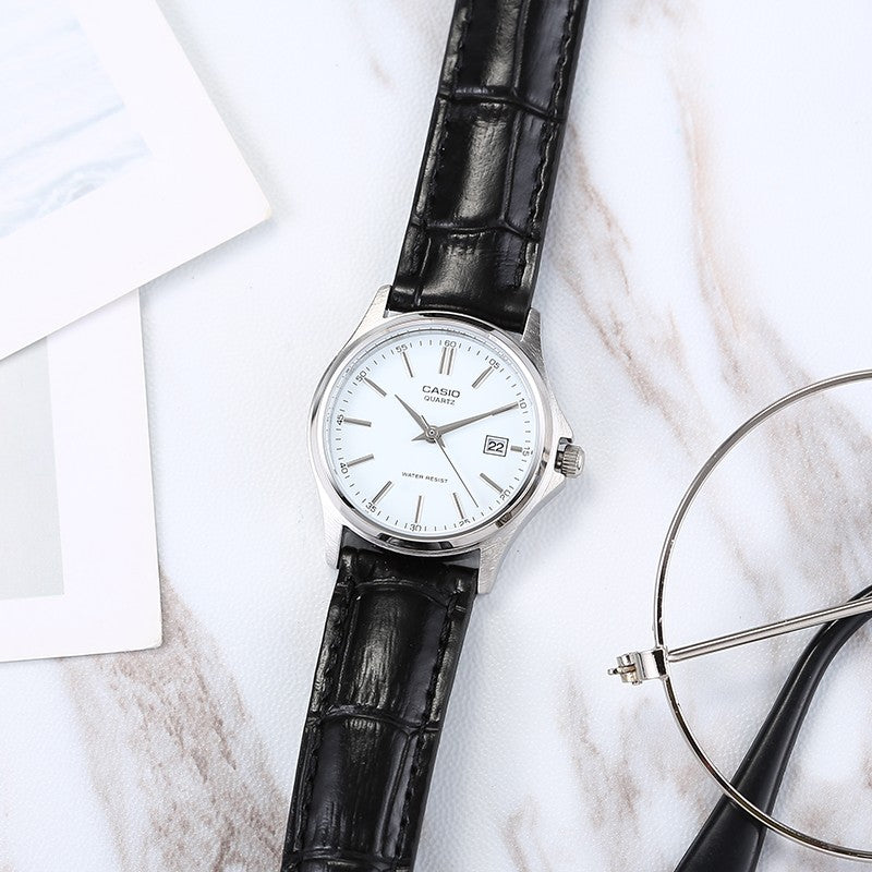 CASIO General DRESS Japan / South Korea Fashion Couple White Analog MTP-1183E-7A&LTP-1183E-7A