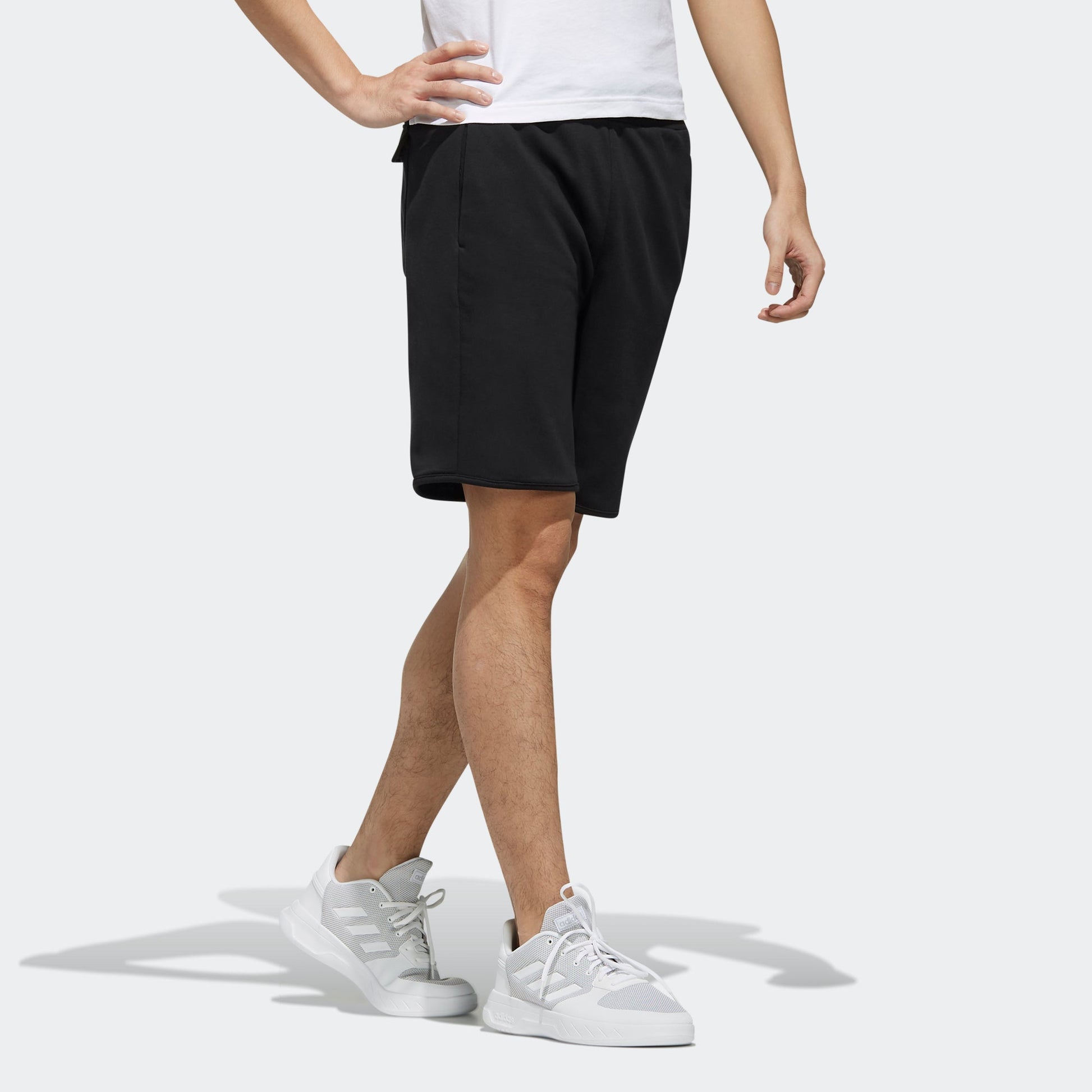 adidas neo M Cs Brndd Shrt Side Alphabet Printing Casual Sports Shorts Black EI4490