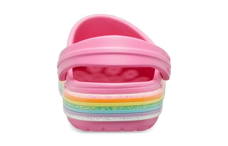(GS) Crocs Crocband Rainbow Glitter Clogs 'Pink' 206151-669