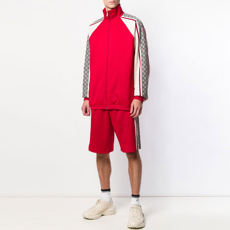 Men's Gucci Side Logo Knit Shorts Red 553921-XJAC0-6116