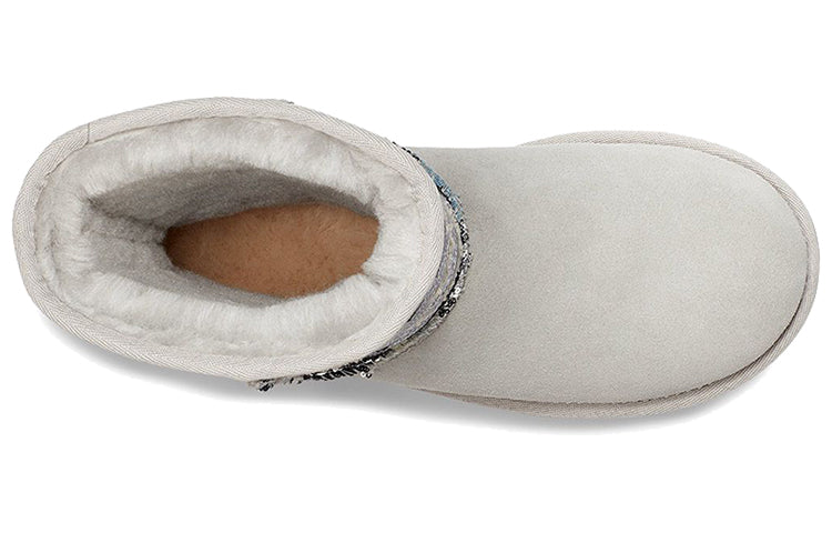 (WMNS) UGG Star Snow Boots Gray White 1111029-GRV