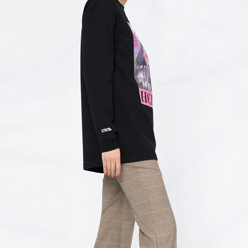 HERON PRESTON Heron Printing mid-length Long Sleeves Unisex Black HWAB012E20JER0011030