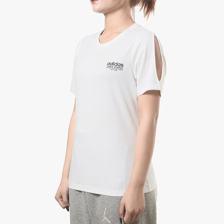 (WMNS) adidas neo Sports Training Round Neck Short Sleeve White EA0329