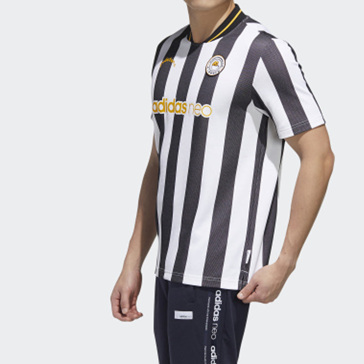 adidas neo adidas Yellow Sports Short Sleeve Black White GL7215