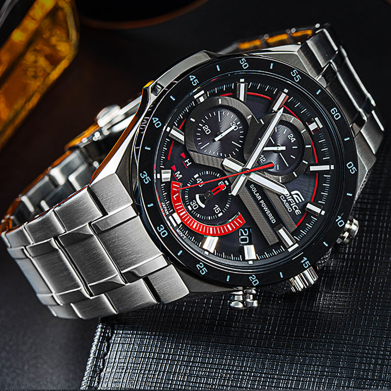 CASIO Quartz EDIFICE Waterproof Mens Silver Analog EQS-920DB-1A
