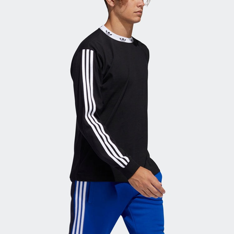 adidas originals Trefoil Rib Ls Tee Logo Swarshirt Black FM1506