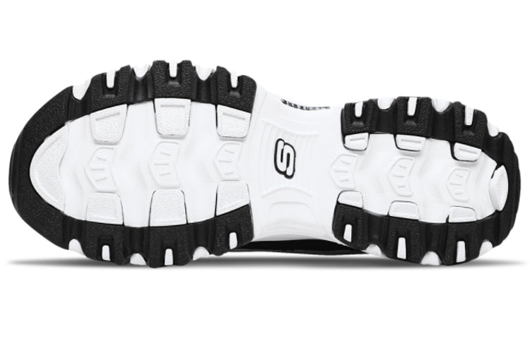 (WMNS) Skechers D'Lites 1.0 'White Black' 13141-BKW