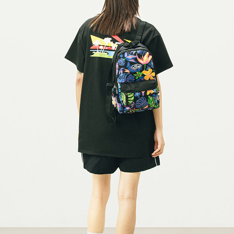 Vans Vintage Flower All-over Print Backpack 'Black Blue Yellow' VN0A4DROZEN