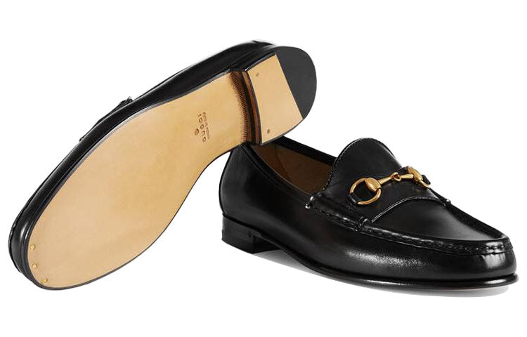 (WMNS) Gucci 1953 Horsebit Loafer 'Black Leather' 309701-BLM00-1000