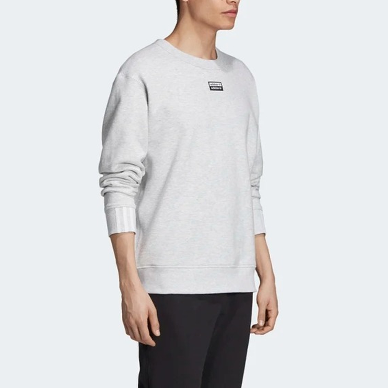 adidas originals Logo Round Neck Pullover Gray ED7229