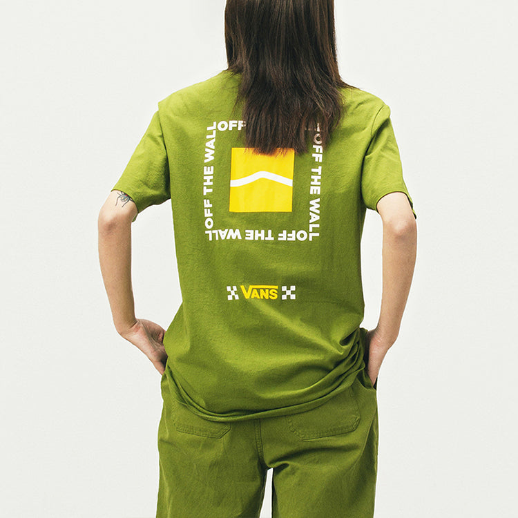 (WMNS) Vans Printing Round-neck Green VN0A5F1WZED