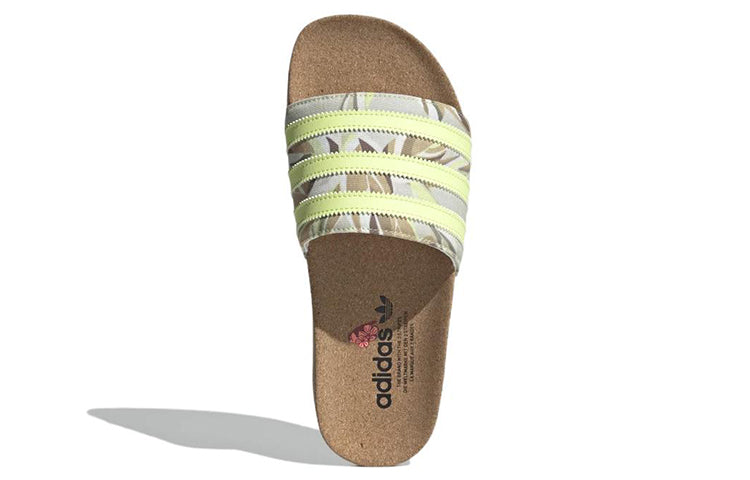 (WMNS) adidas Originals Adilette Cork 'Yellow' HQ1134