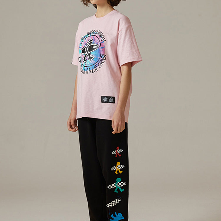 PJs Vigor Multi-Color Pattern Printing Short Sleeve Unisex Pink 20SSTS10203-P