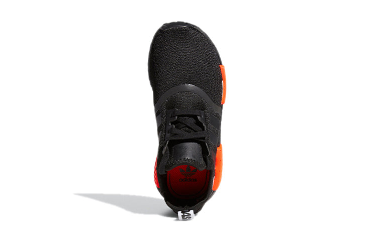 (GS) adidas NMD_R1 J 'Wordmark Heel Stripe - Black Solar Red' GX2554