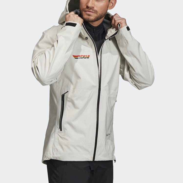 adidas Terrex Dsv Parley Sports waterproof Windproof Hooded Jacket White FL2008