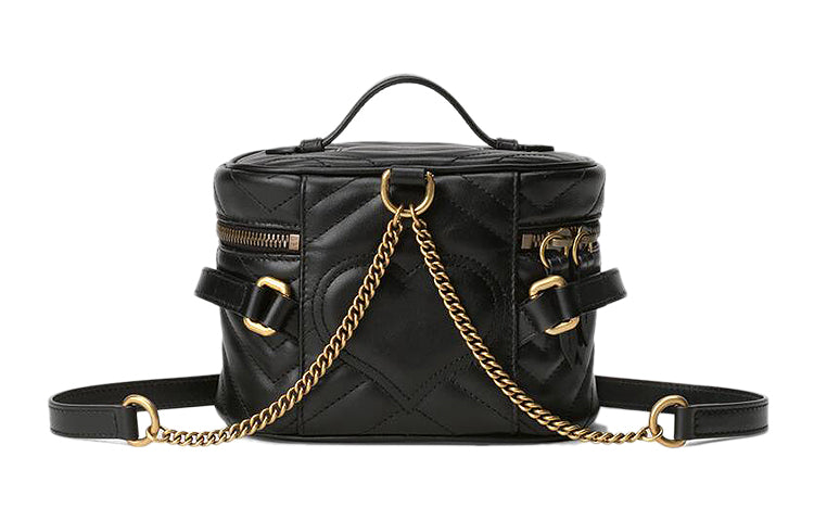 (WMNS) Gucci GG Marmont Series Backpackmini Black 598594-DTDCT-1000
