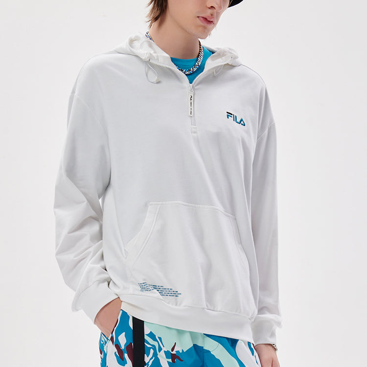 Men's FILA FUSION Skateboard Subject Printing Sports Loose White T11M133204F-WT
