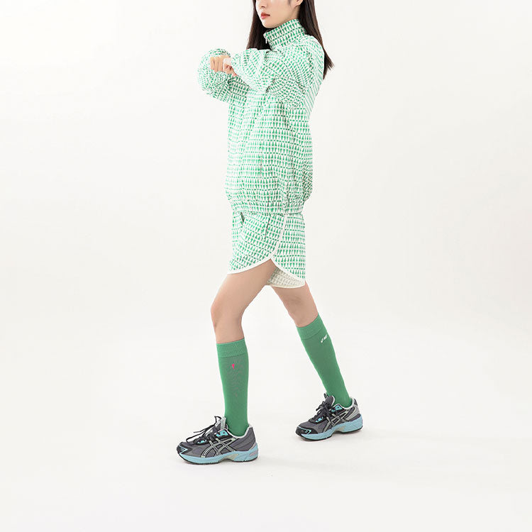 ASICS x 8ON8 Crossover logo Casual Sports Full Print Stand Collar Jacket Couple Style Green 2203A124-300