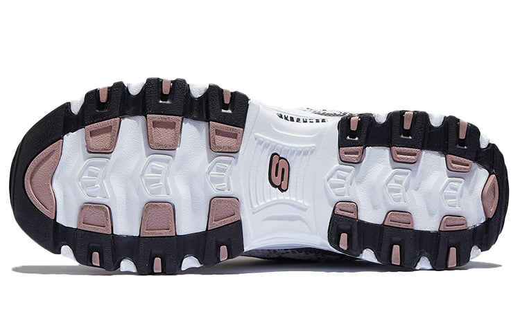 (WMNS) Skechers D'Lites-Runway Ready Low-Top Daddy Shoes Black/Purple 11918-BKRG