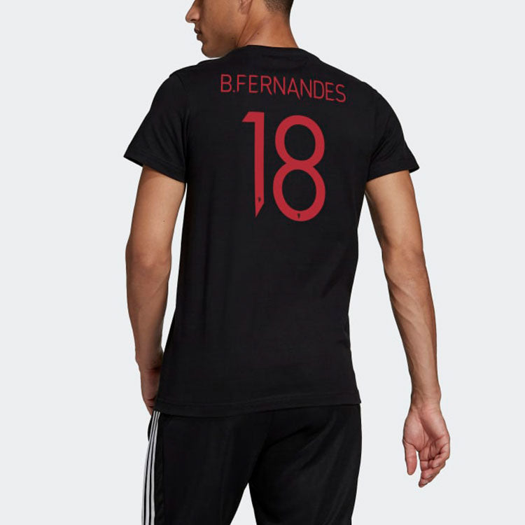 adidas Mufc Gfx T 18 Manchester United Soccer/Football Sports Short Sleeve Black IB8541