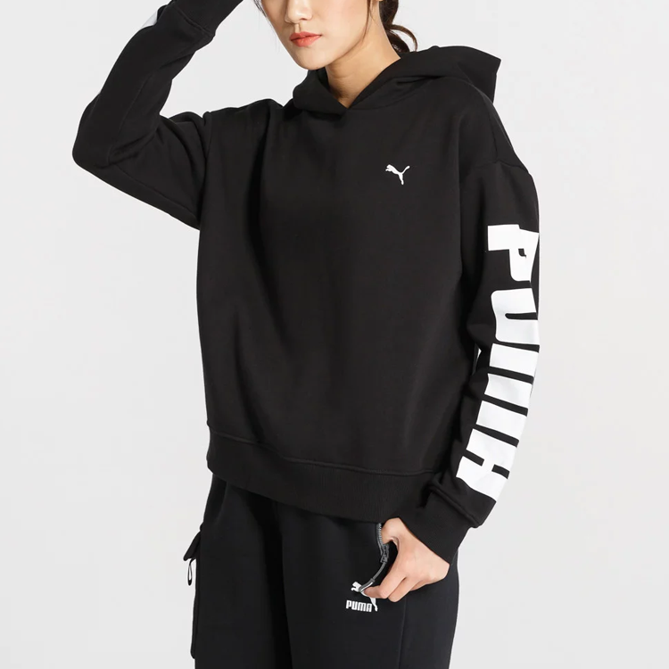 (WMNS) PUMA Rebel Full Zip Hoodie 'Black' 581629-01
