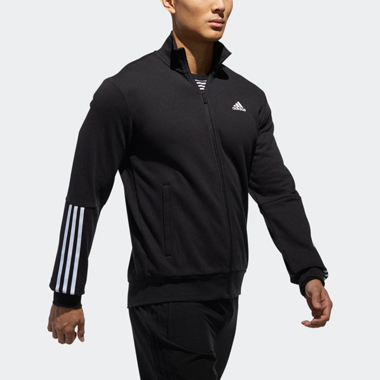 adidas Isc Tt 3s Half Logo Printing Side Stripe Sports Jacket Black DM7297