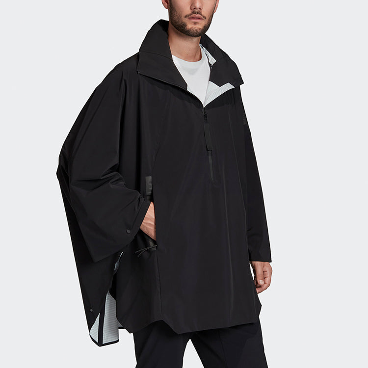 adidas Myshelter Cape Outdoor Sports Zipper Cardigan hooded Jacket Black FI0600
