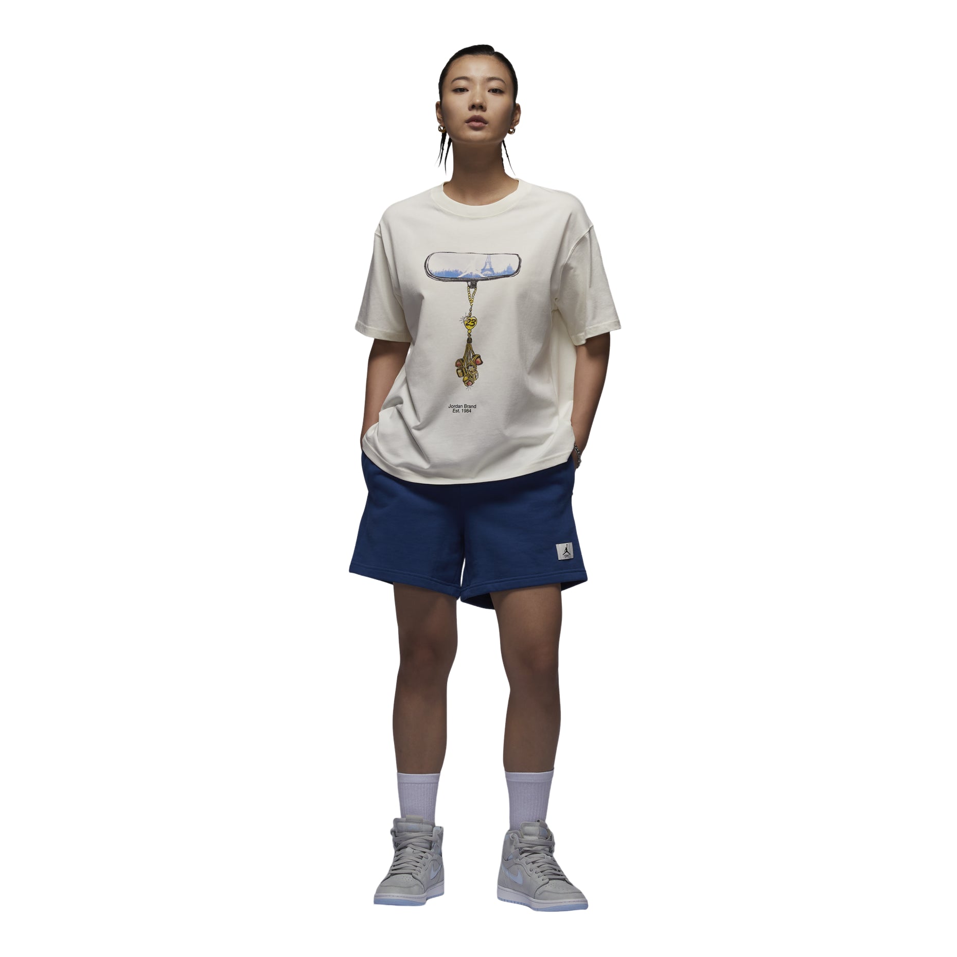 (WMNS) Air Jordan Graphic T-shirt Asia Sizing 'Sail' HF2862-133